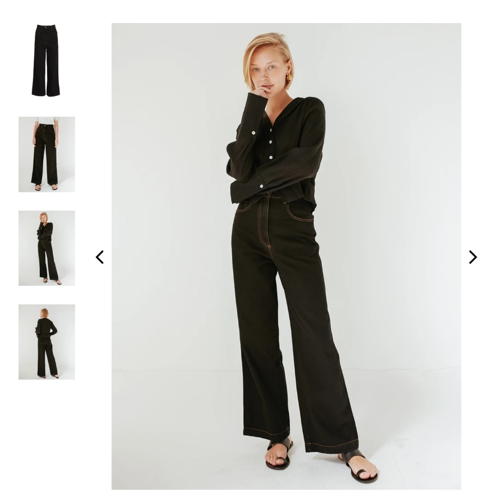 Nanushka Marfa high rise wide leg jean